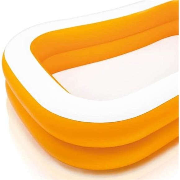 7.5ft x 4.8ft x 18in Mandarin Swim Center Inflatable Pool, Orange - Picture 3 of 5